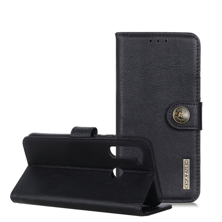 For Moto G8 Power KHAZNEH Cowhide Texture PU + TPU Horizontal Flip Leather Case with Holder & Card Slots & Wallet
