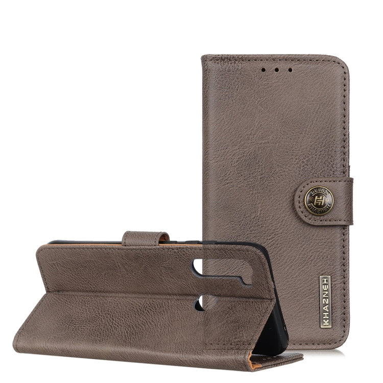 For Moto G8 Power KHAZNEH Cowhide Texture PU + TPU Horizontal Flip Leather Case with Holder & Card Slots & Wallet
