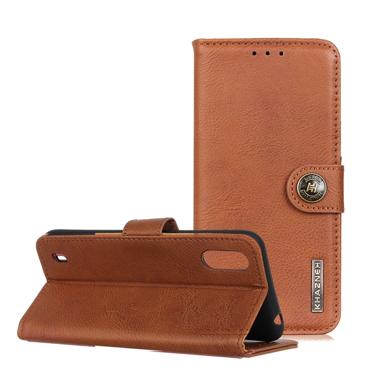 For ZTE A5(2020) KHAZNEH Cowhide Texture PU + TPU Horizontal Flip Leather Case with Holder & Card Slots & Wallet