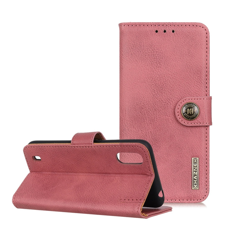 For ZTE A5(2020) KHAZNEH Cowhide Texture PU + TPU Horizontal Flip Leather Case with Holder & Card Slots & Wallet