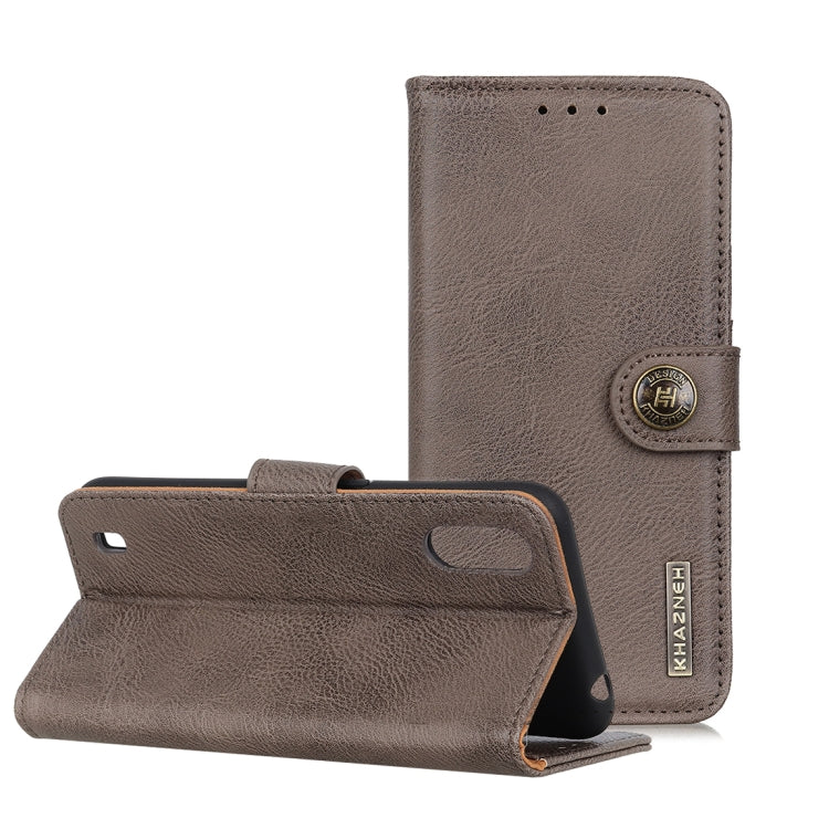 For ZTE A5(2020) KHAZNEH Cowhide Texture PU + TPU Horizontal Flip Leather Case with Holder & Card Slots & Wallet