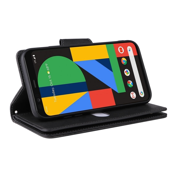 For Google Pixel 4 Rivet Buckle 9 Cards Three Fold Leather Phone Case