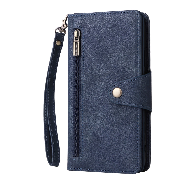 For Google Pixel 4 Rivet Buckle 9 Cards Three Fold Leather Phone Case