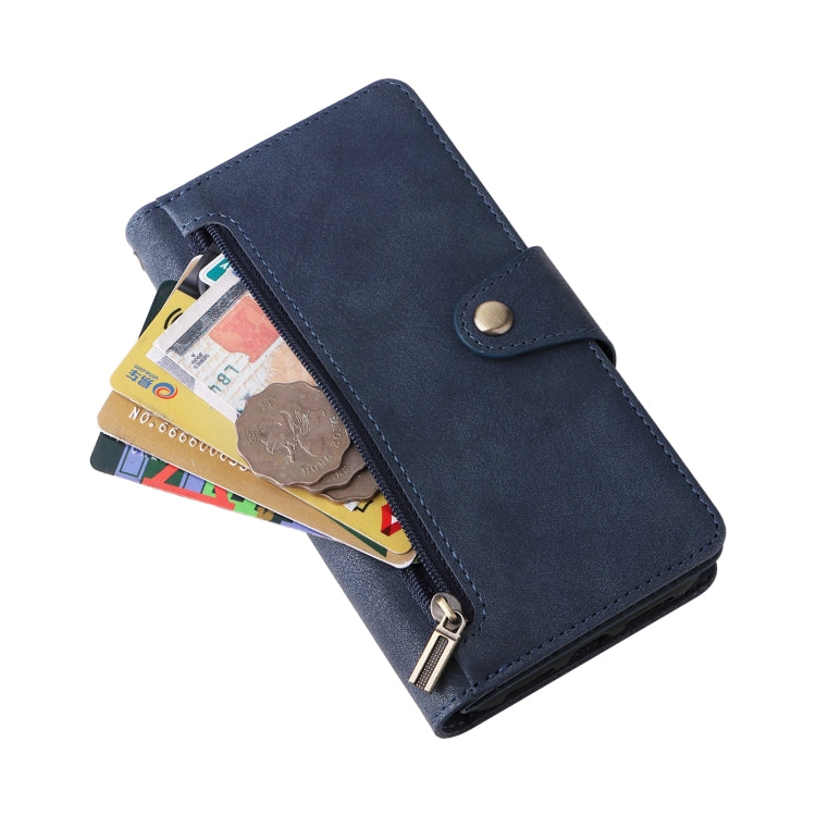For Google Pixel 4 Rivet Buckle 9 Cards Three Fold Leather Phone Case