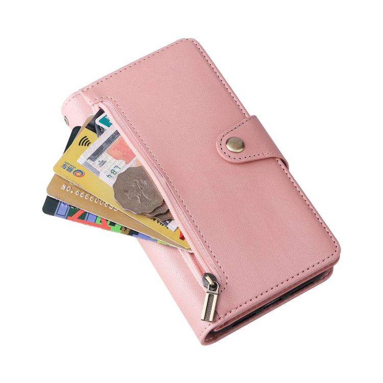 For Google Pixel 4 Rivet Buckle 9 Cards Three Fold Leather Phone Case