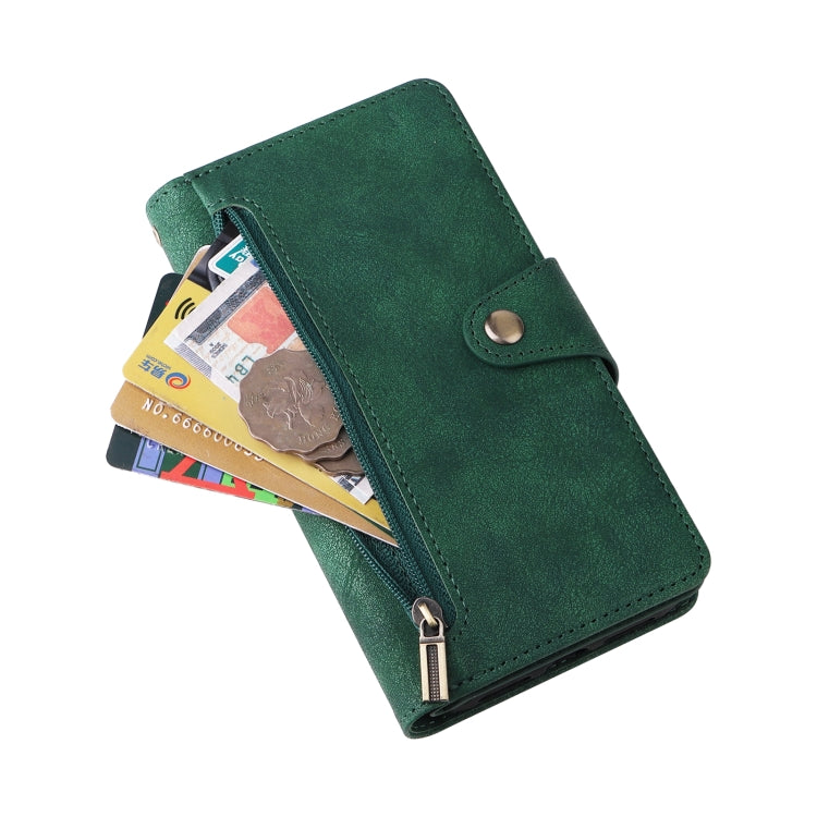 For Google Pixel 4 Rivet Buckle 9 Cards Three Fold Leather Phone Case