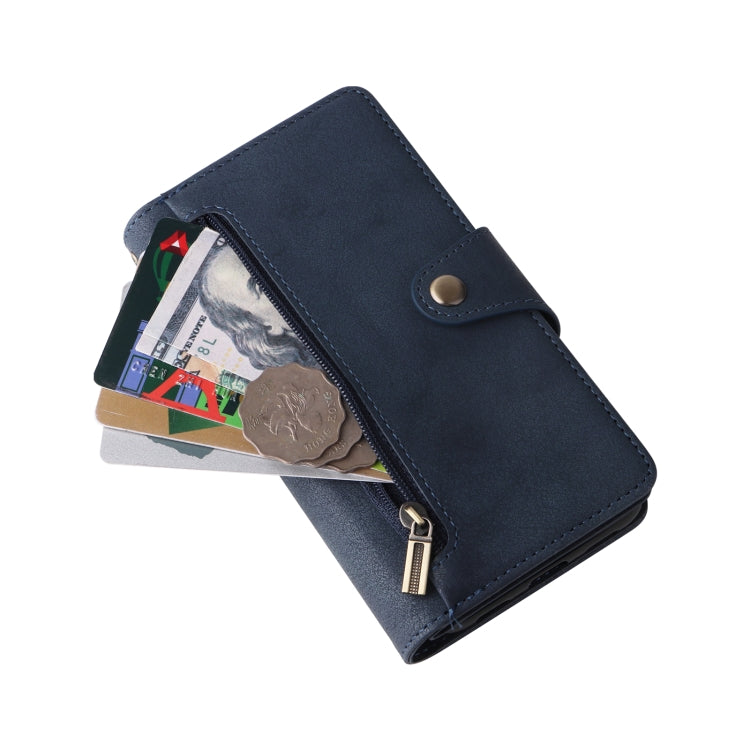 For Google Pixel 4A 4G Rivet Buckle 9 Cards Three Fold Leather Phone Case