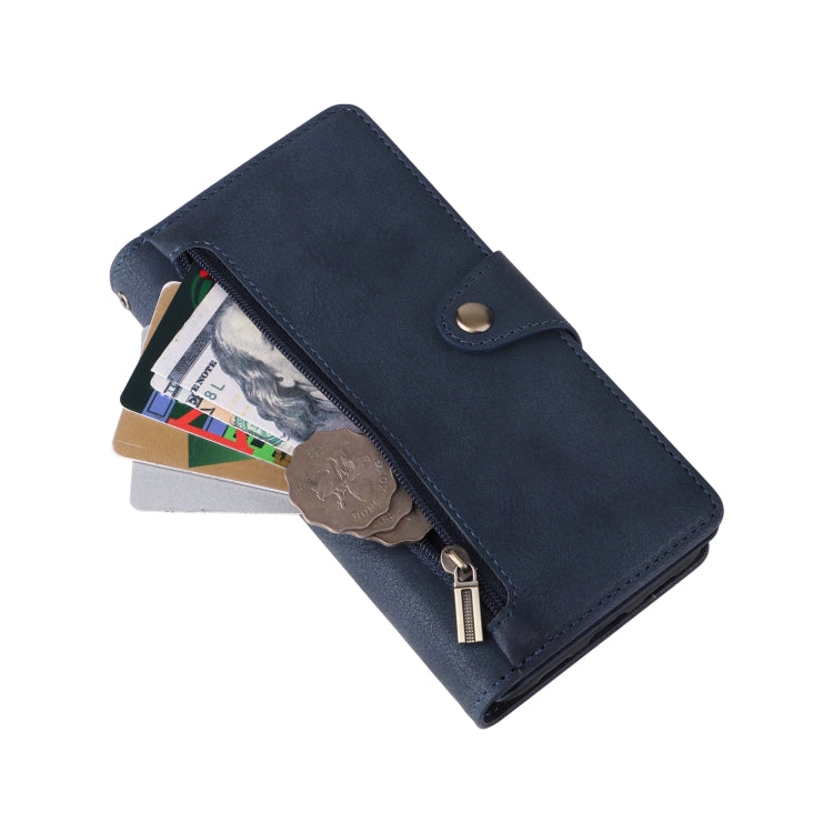 For Google Pixel 4A 5G Rivet Buckle 9 Cards Three Fold Leather Phone Case