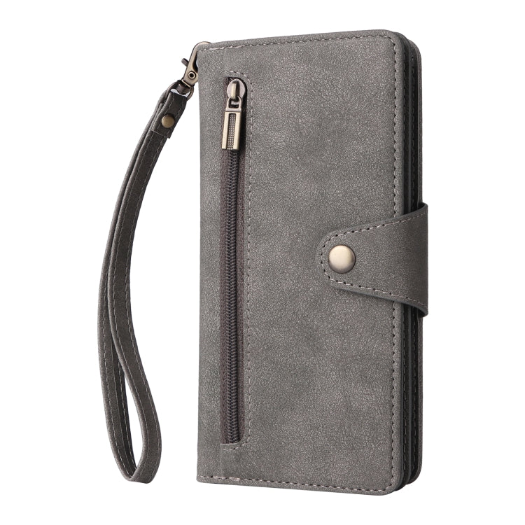 For Google Pixel 4A 5G Rivet Buckle 9 Cards Three Fold Leather Phone Case
