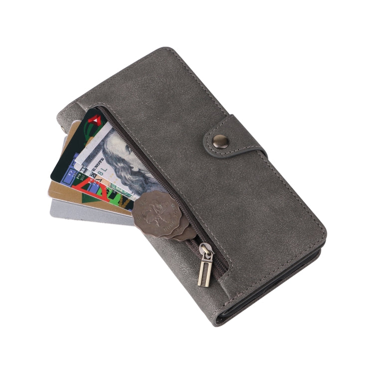 For Google Pixel 4A 5G Rivet Buckle 9 Cards Three Fold Leather Phone Case