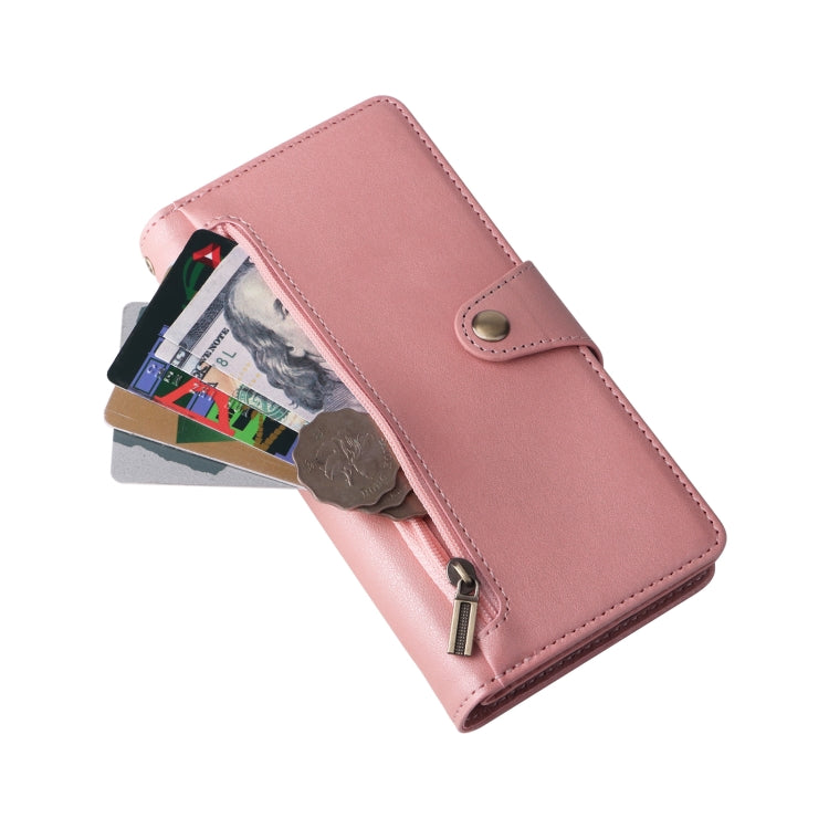 For Google Pixel 6 Rivet Buckle 9 Cards Three Fold Leather Phone Case
