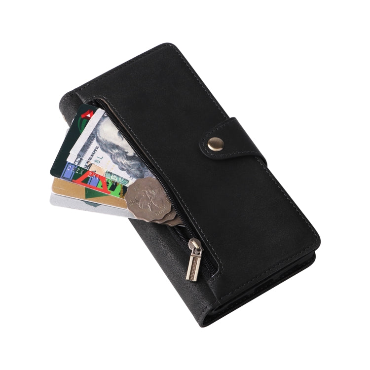 For Google Pixel 6 Pro Rivet Buckle 9 Cards Three Fold Leather Phone Case
