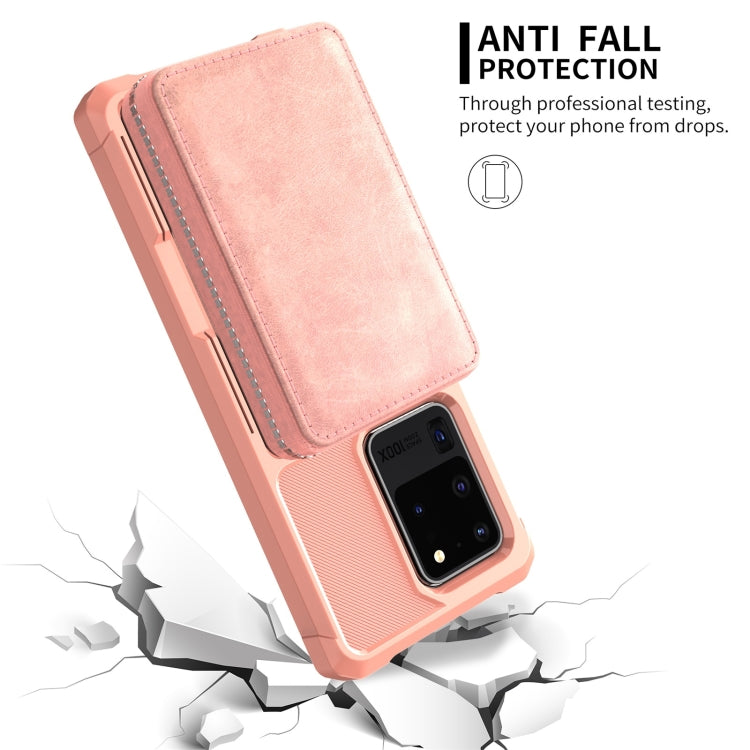 For Samsung Galaxy S20 Ultra Zipper Wallet Card Bag PU Back Phone Case