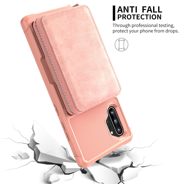 For Samsung Galaxy Note10 Zipper Wallet Card Bag PU Back Phone Case