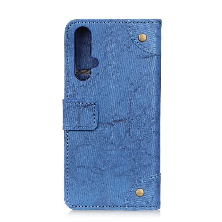 For OPPO Realme X50 Copper Buckle Retro Crazy Horse Texture Horizontal Flip Leather Case with Holder & Card Slots & Wallet