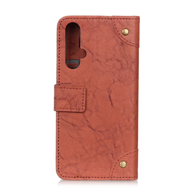 For OPPO Realme X50 Copper Buckle Retro Crazy Horse Texture Horizontal Flip Leather Case with Holder & Card Slots & Wallet
