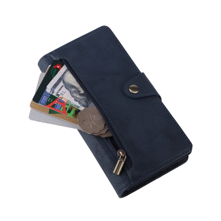 For Samsung Galaxy S9+ Rivet Buckle 9 Cards Three Fold Leather Phone Case