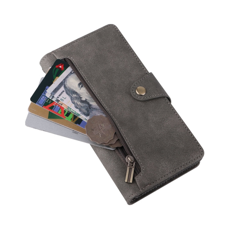 For Samsung Galaxy S9+ Rivet Buckle 9 Cards Three Fold Leather Phone Case