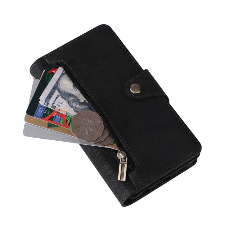 For Samsung Galaxy S10e Rivet Buckle 9 Cards Three Fold Leather Phone Case