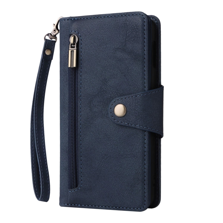 For Samsung Galaxy S10e Rivet Buckle 9 Cards Three Fold Leather Phone Case