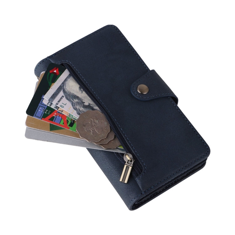 For Samsung Galaxy S10e Rivet Buckle 9 Cards Three Fold Leather Phone Case