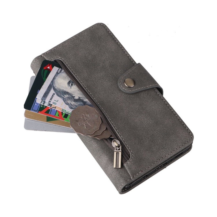For Samsung Galaxy S10e Rivet Buckle 9 Cards Three Fold Leather Phone Case