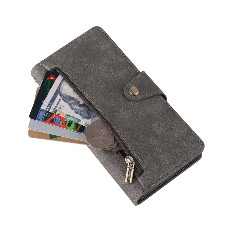 For Samsung Galaxy S20 Rivet Buckle 9 Cards Three Fold Leather Phone Case