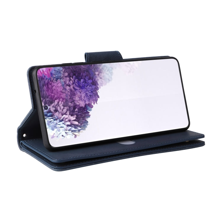 For Samsung Galaxy S20+ Rivet Buckle 9 Cards Three Fold Leather Phone Case