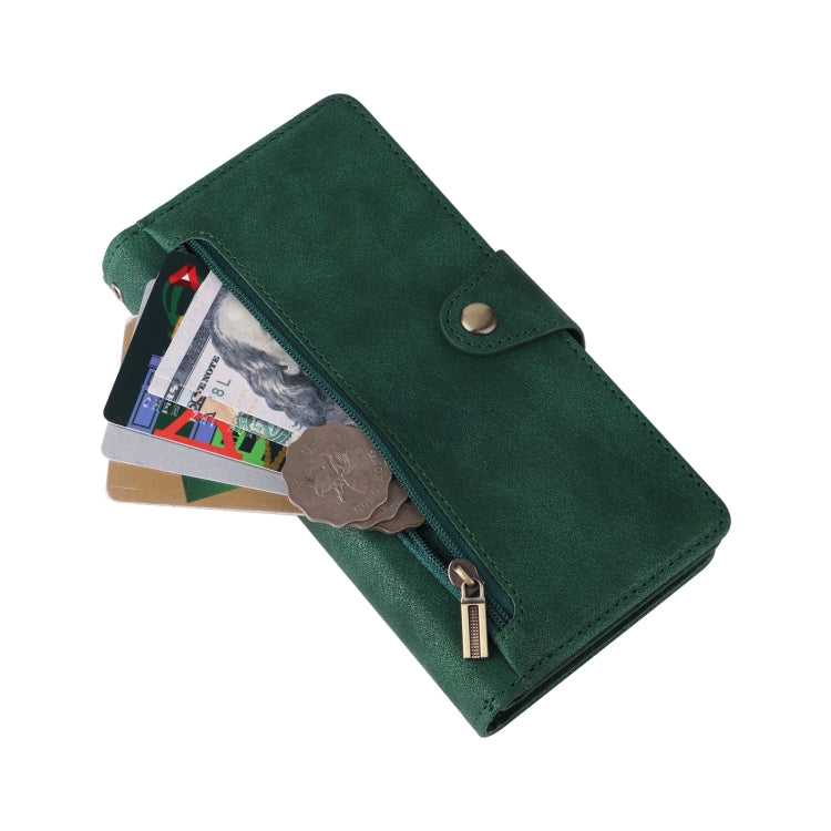 For Samsung Galaxy S20+ Rivet Buckle 9 Cards Three Fold Leather Phone Case