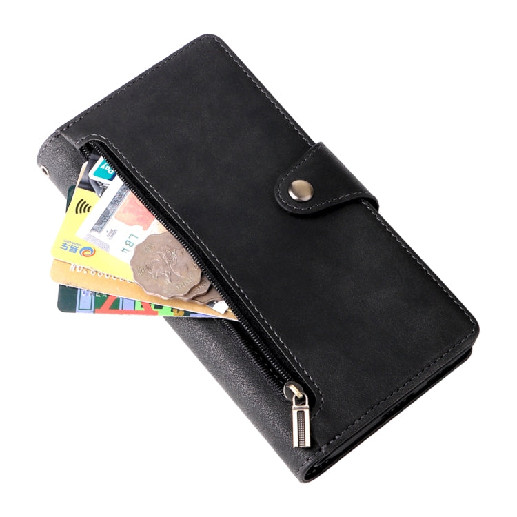 For Samsung Galaxy S21 Ultra 5G Rivet Buckle 9 Cards Three Fold Leather Phone Case
