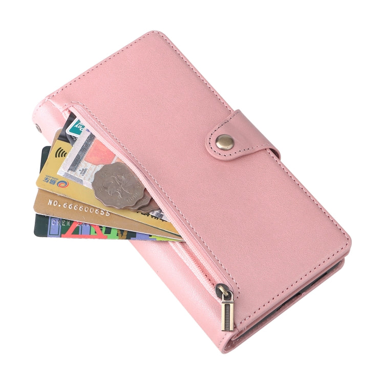 For Samsung Galaxy S21 Ultra 5G Rivet Buckle 9 Cards Three Fold Leather Phone Case