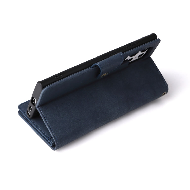 For Samsung Galaxy S22 Ultra 5G Rivet Buckle 9 Cards Three Fold Leather Phone Case