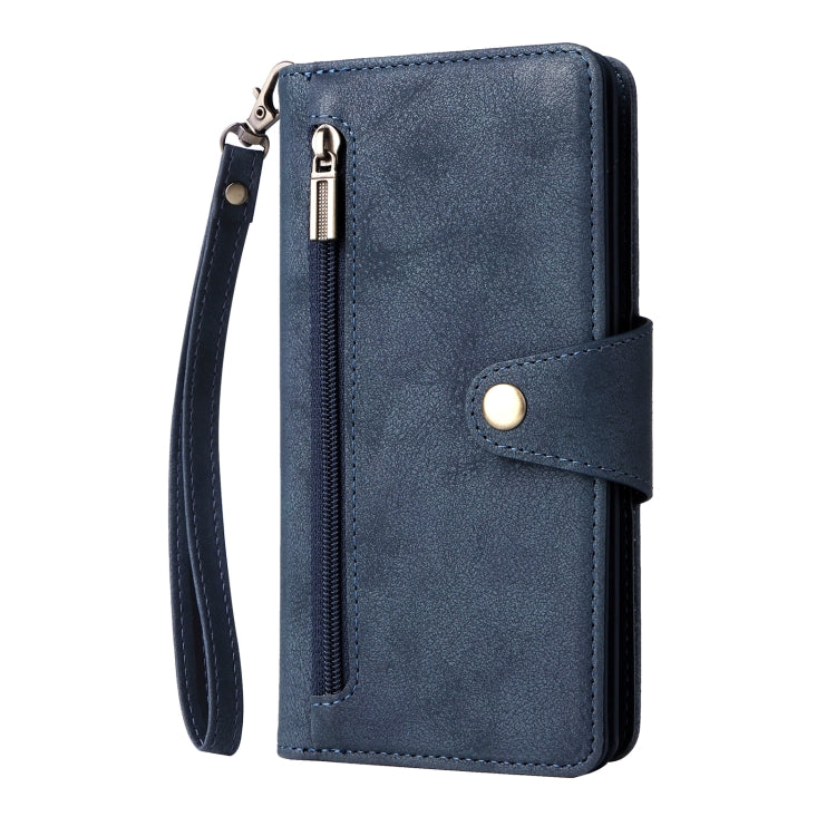 For Samsung Galaxy A01 EU Version Rivet Buckle 9 Cards Three Fold Leather Phone Case
