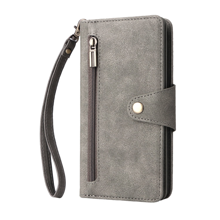 For Samsung Galaxy A01 EU Version Rivet Buckle 9 Cards Three Fold Leather Phone Case