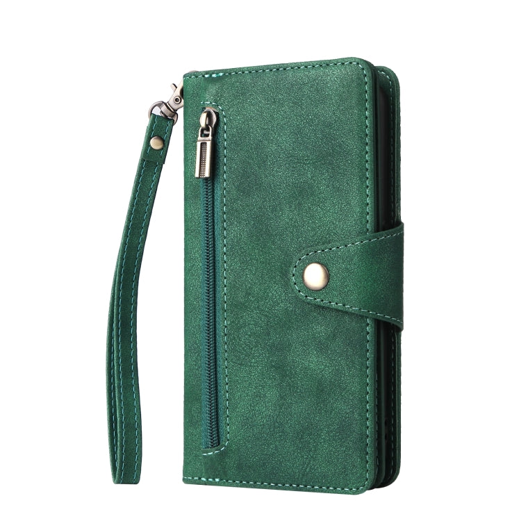 For Samsung Galaxy A01 EU Version Rivet Buckle 9 Cards Three Fold Leather Phone Case