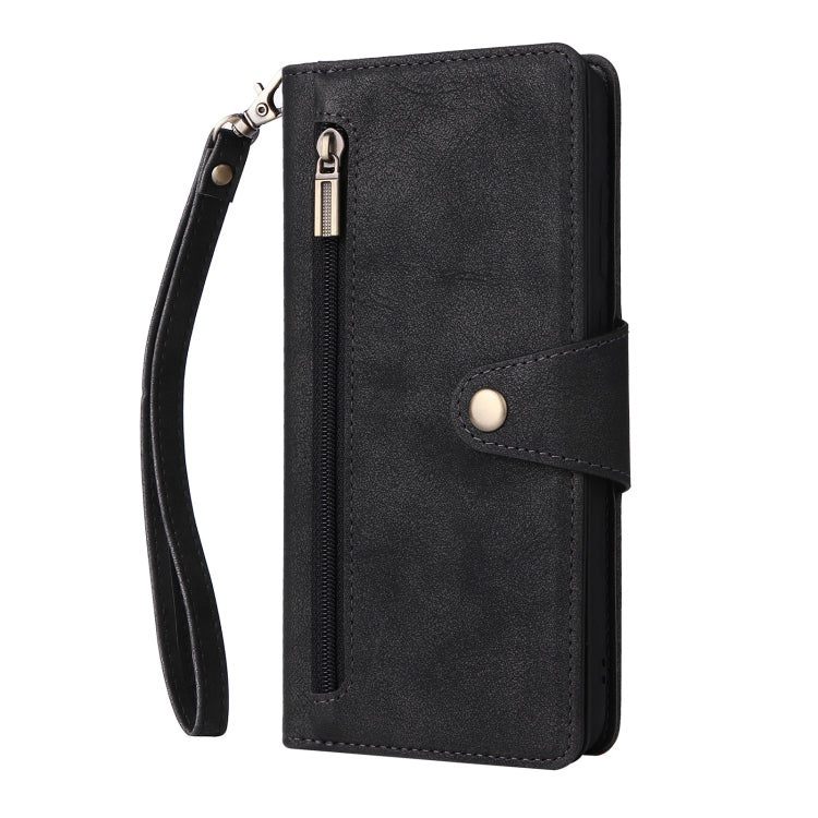 For Samsung Galaxy A11 EU Version Rivet Buckle 9 Cards Three Fold Leather Phone Case