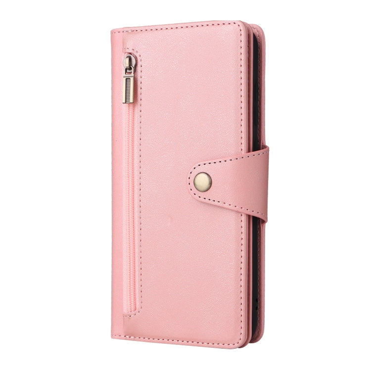 For Samsung Galaxy A11 EU Version Rivet Buckle 9 Cards Three Fold Leather Phone Case