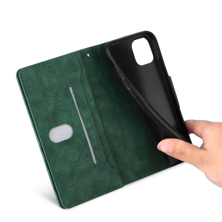 For Samsung Galaxy A22 5G Rivet Buckle 9 Cards Three Fold Leather Phone Case