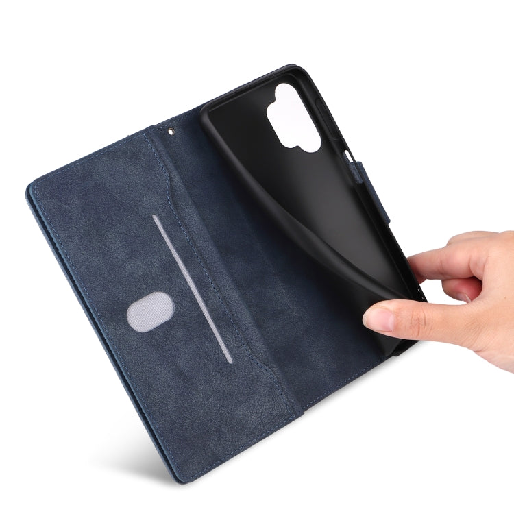 For Samsung Galaxy A32 4G Rivet Buckle 9 Cards Three Fold Leather Phone Case
