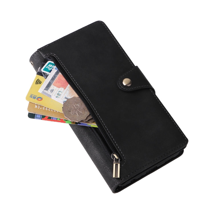 For Samsung Galaxy A32 5G Rivet Buckle 9 Cards Three Fold Leather Phone Case