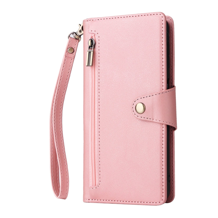 For Samsung Galaxy A32 5G Rivet Buckle 9 Cards Three Fold Leather Phone Case