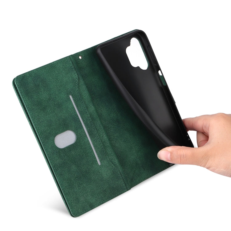 For Samsung Galaxy A32 5G Rivet Buckle 9 Cards Three Fold Leather Phone Case