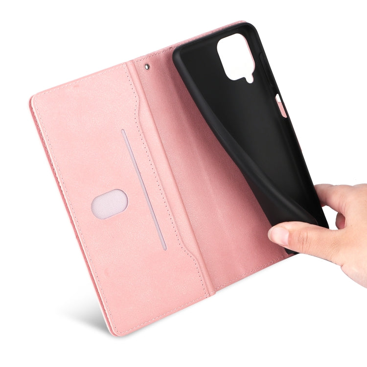For Samsung Galaxy A42 5G Rivet Buckle 9 Cards Three Fold Leather Phone Case