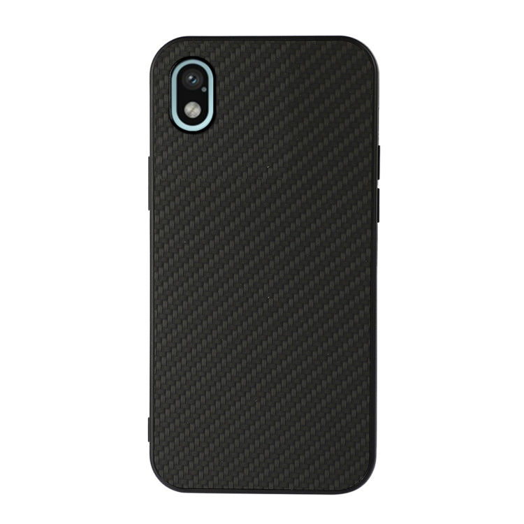 For Sony Xperia Ace III Carbon Fiber Skin PU + PC + TPU Shockprof Protective Phone Case