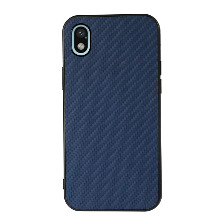 For Sony Xperia Ace III Carbon Fiber Skin PU + PC + TPU Shockprof Protective Phone Case