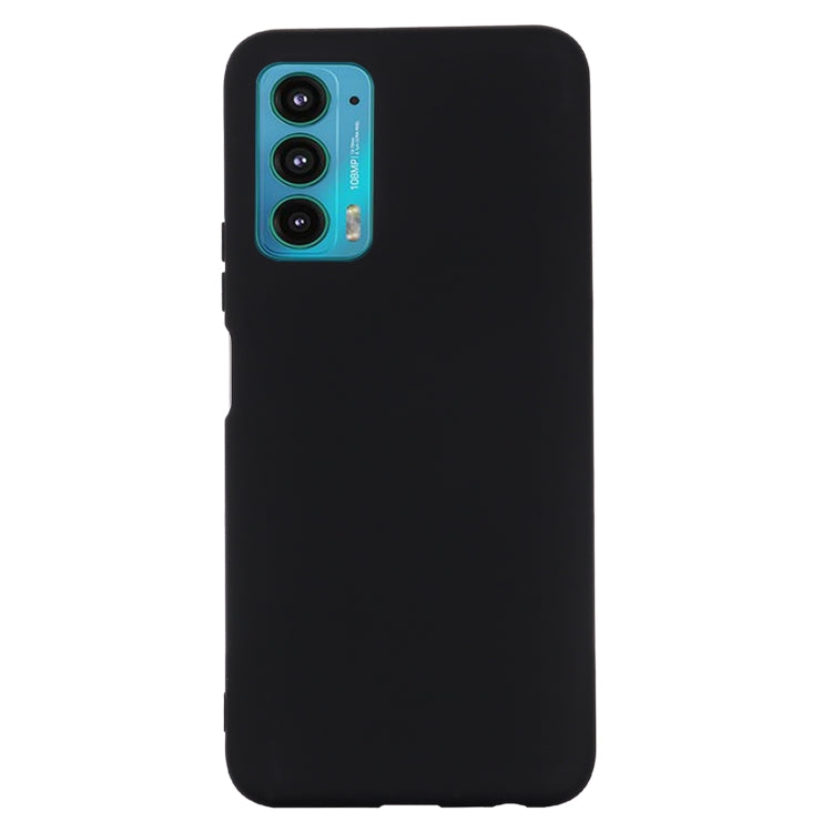 For Motorola Edge 20 Pure Color Liquid Silicone Shockproof Phone Case