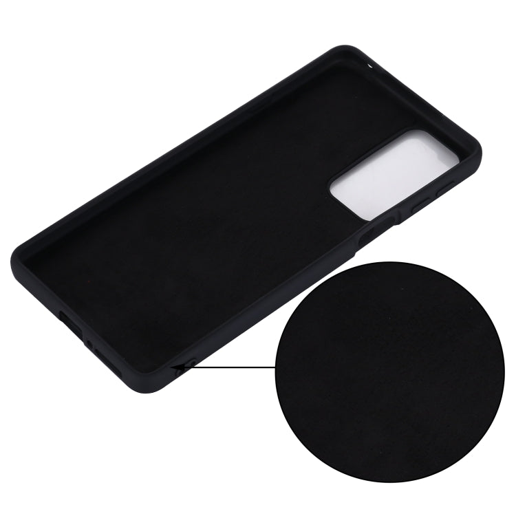 For Motorola Edge 20 Pure Color Liquid Silicone Shockproof Phone Case