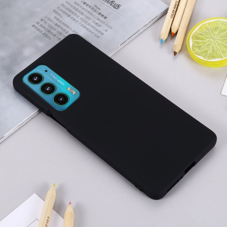 For Motorola Edge 20 Pure Color Liquid Silicone Shockproof Phone Case