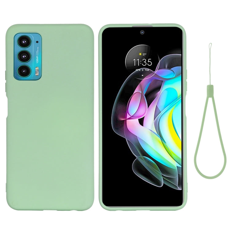 For Motorola Edge 20 Pure Color Liquid Silicone Shockproof Phone Case