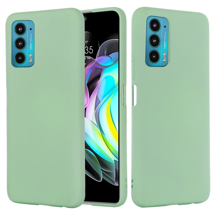 For Motorola Edge 20 Pure Color Liquid Silicone Shockproof Phone Case